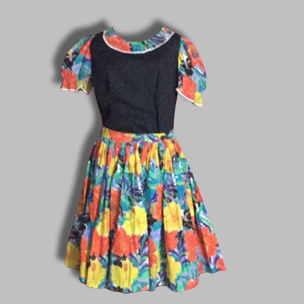 Floral Pattern Rockabilly Swing Matching Set